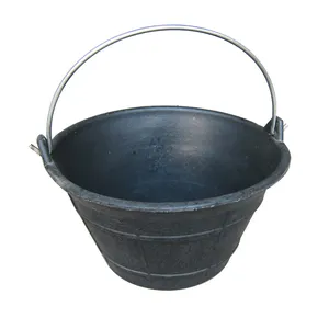 Durable Rubber storage buckets,water pail,builders tools barrel cleaning container with handle 10L