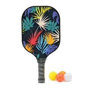 MELORS Schaumstoff injiziert kostenloses Muster Großhandel Glasfaser-Schläger benutzerdefinierte Stile Logo Glasfaser Pickleball Paddel-Set mit 2 Paddeln