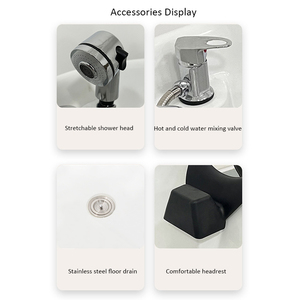 เก้าอี้สระผมไฟฟ้าหรูหรา พร้อมระบบยกและหมุนได้ พร้อมเตียง<span class=keywords><strong>นวด</strong></span>สปาสำหรับ<span class=keywords><strong>ร้าน</strong></span>เสริมสวย ปรับระดับได้ - Product Image 5