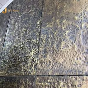 Placa de Acero Inoxidable EX218 de Calidad Superior, Diseño Texturizado Martillado, Hecha a Mano, Patrón de Forma Libre, para Techo y Pared, Personalizada - Product Image 1