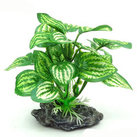 Plantes aquatiques artificielles pour aquarium, texture réaliste en tissu souple, matériau en résine, décoration esthétique pour aquarium