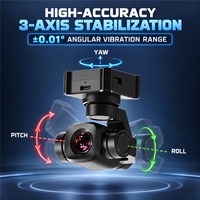 Caméra stabilisée SIYI A8 Mini 4K, 8MP, zoom numérique 6X, stabilisation 3 axes pour drone FPV UAV, UGV, USV, avion RC, noir