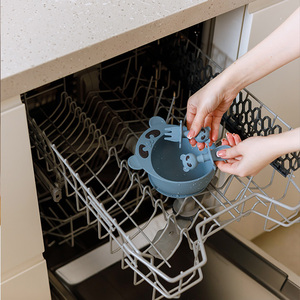 Vaisselle pour bébé en silicone de qualité alimentaire sans BPA, bol à dîner pour enfants, bol à ventouse en silicone en forme d'ours sans BPA, sûr pour les bébés - Product Image 6