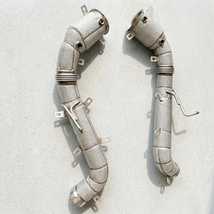 Downpipe de performance pour McLaren 650S 570S 600LT M838T 3.8T V8 Bi-Turbo en acier inoxydable 304 avec bouclier thermique, montage direct - Product Image 3