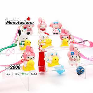 High Quality Custom 3D Soft PVC Keychain Personalized Cartoon Silicone Rubber Keyring High Quality 3D Pvc Keychains