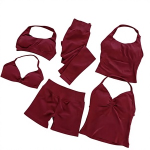 Veste de sport pour femme, dos élégant, sans couture, résistante à l'eau, taille haute, couleur unie, pour gym et yoga, avec short de sport intégré, 1 pièce - Product Image 3