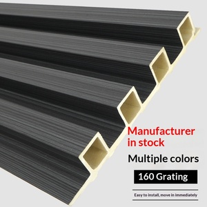 Panneaux de revêtement mural en <span class=keywords><strong>bois</strong></span> composite WPC modernes, imperméables et ignifuges pour mur de fond de télévision et décoration intérieure - Product Image 2