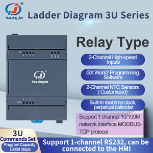Huaqingjun 4DI 4DO PLC con Uscita a Relè RS485 232, Diagramma a Scala Modbus RTU, Controllore Logico Programmabile per Contatori Energetici - Product Image 2