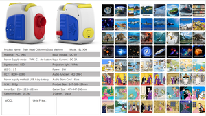 Proiettore Interattivo <span class=keywords><strong>di</strong></span> Storie con LED e Alimentazione USB, Serie Fiabe e Dinosauri, Rumore Bianco, Supporto OEM/ODM - Product Image 4