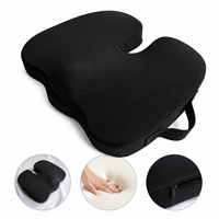Coussin de siège en mousse à mémoire de forme en U pour chaise de bureau, coussin anti-hémorroïdes en peluche pour assise prolongée, coussin lombaire épaissi pour tabouret et chaise