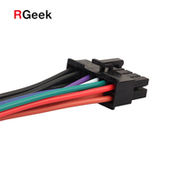 RGEEK 12Cm 24 Pin untuk 12 Pin ATX PSU Daya Utama Adaptor Dikepang Lengan Kabel untuk PC Papan Utama 1150 1151