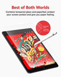 Venta caliente para <span class=keywords><strong>iPad</strong></span> 10,2 pulgadas Protector de pantalla de sensación de papel <span class=keywords><strong>iPad</strong></span> Anti-huella digital Protector de pantalla antideslumbrante con Kit de instalación - Product Image 3