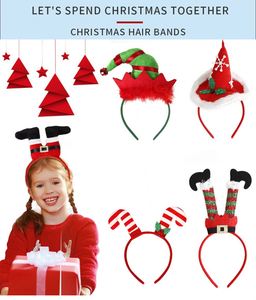Serre-tête de Noël Père Noël Bonhomme de neige, bandeaux rouges pour femmes, accessoires de coiffure de Noël - Product Image 2