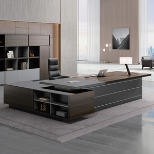 Mesa de oficina ejecutiva de lujo moderna, muebles comerciales de gran oferta, escritorio de escritura extensible de fácil montaje para directores y gerentes - Product Image 2