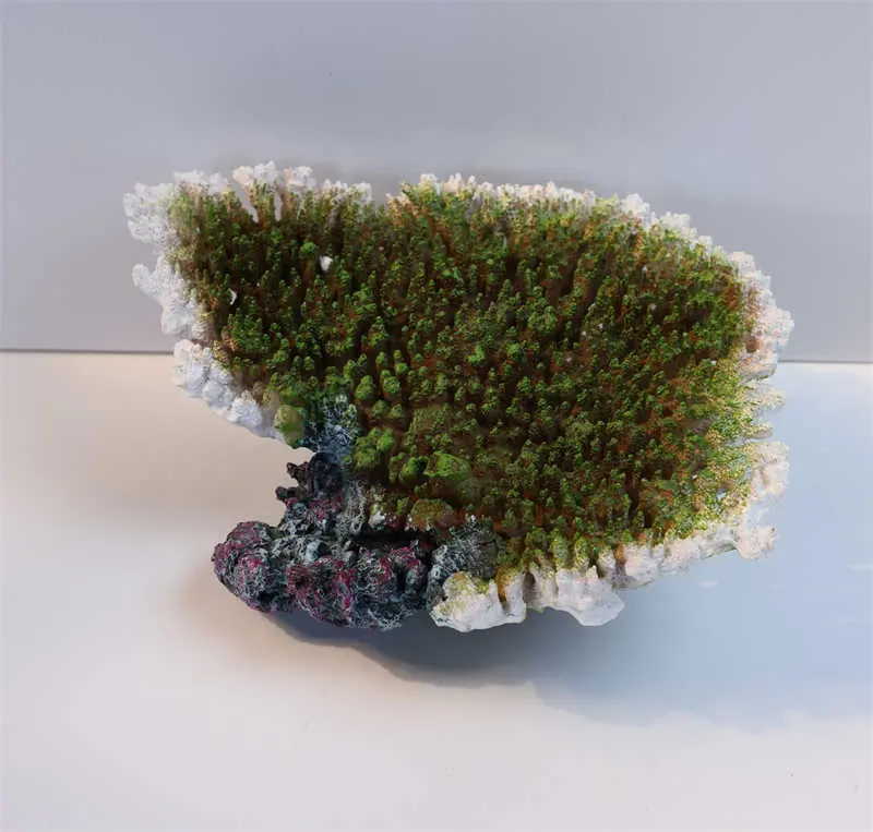 Eenvoudig Op Te Zetten Milieuvriendelijke Niet-Groeiende Algen Maatwerk Hars Kunstmatige Koraalaquariumdecoratie