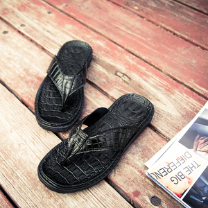 Pantuflas <span class=keywords><strong>de</strong></span> <span class=keywords><strong>Hombre</strong></span> con Textura <span class=keywords><strong>de</strong></span> Cocodrilo <span class=keywords><strong>2022</strong></span>, Sandalias Planas para Interiores y Exteriores, <span class=keywords><strong>Chanclas</strong></span> <span class=keywords><strong>de</strong></span> PVC para Playa <span class=keywords><strong>de</strong></span> Verano - Product Image 3