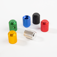 Cnc Machining Service Custom CNC Turning Aluminum Knob Knurled Anodized Volume Potentiometer Knob for Amplifier Electronic Panel