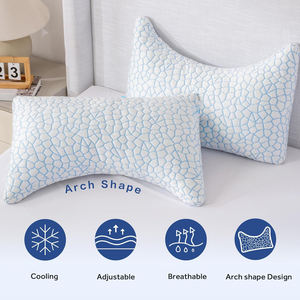 Almohada <span class=keywords><strong>de</strong></span> Fibra <span class=keywords><strong>de</strong></span> Bambú <span class=keywords><strong>de</strong></span> Doble Cara para Dormir <span class=keywords><strong>de</strong></span> Lado o Boca Arriba, Ajustable, Suave y Firme, <span class=keywords><strong>con</strong></span> Espuma Viscoelástica Triturada para Aliviar el <span class=keywords><strong>Dolor</strong></span> <span class=keywords><strong>de</strong></span> <span class=keywords><strong>Cuello</strong></span> - Product Image 2