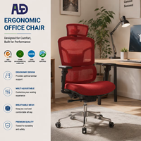 Chaise ergonomique professionnelle ASTON BIFMA, certifiée, avec mécanisme de verrouillage à 4 fils, roulettes silencieuses, design confortable