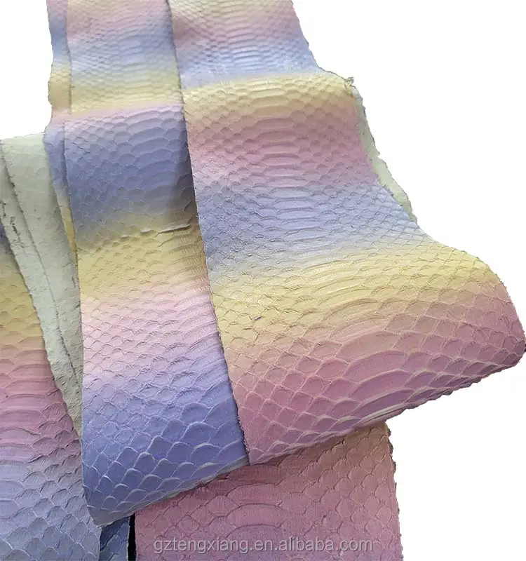 Ikincil renkler su yılan cilt giyim malzemeleri için su yılan deri gizlemek hakiki deri malzeme