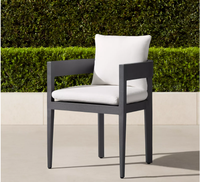 Ensemble table et chaises empilables en aluminium pour terrasse et balcon avec bras, cour moderne, extérieur, restaurant Fabricant de meubles