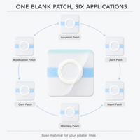 Patch thermique d'été en gel de silicone et film PU, patch vierge pour points d'acupuncture, imperméable et anti-fuite, pour usage corporel