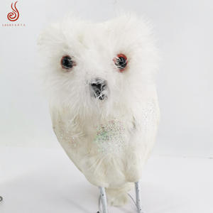 2024 warna putih bulu buatan berbulu burung hantu untuk kamar taman hadiah Natal - Product Image 2