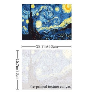 Kit de Pintura al Óleo Personalizado DIY, Pintura por Números para Adultos, Dibujo en Lienzo con Pinceles, 40x50cm - Product Image 3