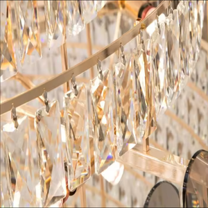 Nouveau Style personnalisé grande Villa Hôtel Escalier moderne K9 Cristal Lustre En Cristal Doré Suspension - Product Image 5