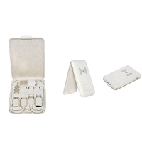 Cadeau écologique, logo personnalisé, chargeur sans fil 15W, support, kit de câbles de données 6 en 1, adaptateur de charge rapide 60W, kit de câbles de charge pour téléphone