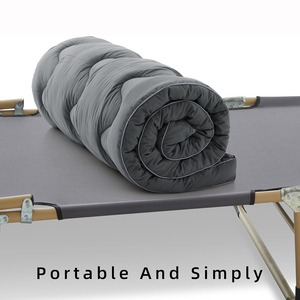 Matelas de lit de camp matelassé épaissi en gros, surmatelas portable pliable, tapis de couchage léger <span class=keywords><strong>pour</strong></span> lit de camp, <span class=keywords><strong>camping</strong></span>-<span class=keywords><strong>car</strong></span>, voyage double - Product Image 3