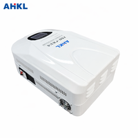 Stabilisateur de tension mural 8KVA à boîtier blanc, numérique AVR monophasé 220V pour usage intérieur, 140V à 250V