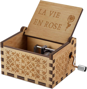 Boîte à musique en bois finition or « You Are My Sunshine » et « La Vie en Rose », vente en gros, cadeau pour garçons, filles, amis - Product Image 5