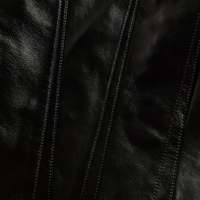 Veste zippée en cuir d'agneau léger pour homme, coupe décontractée, noir brillant, OEM ODM