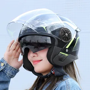 ขายส่ง cascos para motocicleta 3/4 หมวกกันน็อคมอเตอร์ไซค์สําหรับผู้ชายความปลอดภัยป้องกันหมวกกันน็อคขี่สําหรับสกูตเตอร์ casco seguridad