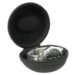 Crown Ready Stock Round Portable Carry Shockproof Eva Watch Storage Case Bag