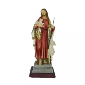 Горячая распродажа, профессиональная красочная статуя из смолы, статуя Христа, воскрес, статуя, индивидуальное украшение для дома