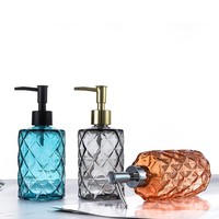 Distributeur de shampoing de luxe 330 ml, flacons pompe moussants, distributeur de désinfectant pour les mains, flacon de savon liquide en verre avec pompe