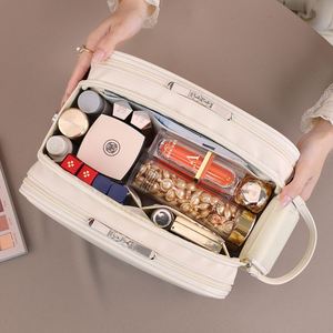 Nouvelle Trousse de Toilette Portable en PU avec Fermeture Éclair, Grande Capacité, Légère, Résistante à l'Eau, Organisateur de Voyage Multi-usages - Product Image 3