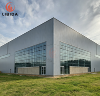Almacén de Estructura de Acero Prefabricado Real Project, Resistente al Viento, Nieve y Terremotos, Taller Industrial