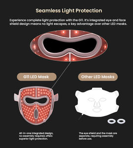 Máscara de Luz Roja Oem Odm 415Nm 590Nm 630Nm 850Nm 1072Nm, Máscaras Faciales de Silicona con LED, Máscara de Terapia de Luz Roja - Product Image 4