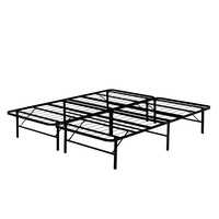 Lit pliant en métal peu encombrant avec matelas en mousse pour adultes en chambre à coucher