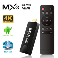 MXQ-MINI Smart TV Stick monocanal Wifi Android 10 / 7.1 RK3228A Chipset 4K HD TV Stick Port d'alimentation Micro-usb