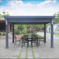 Pergola motorisée rétractable en aluminium thermolaqué, imperméable, pour extérieur, idéale pour café et restaurant