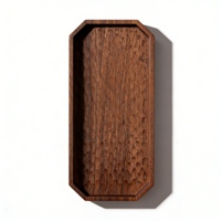 Plateau de service rectangulaire en bois de noyer noir pour charcuterie et apéritifs, plateau de présentation et plateau à bijoux en bois pour la décoration