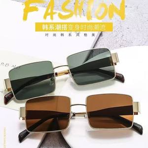 Lunettes de soleil carrées en métal pour femmes, protection UV 100%, style streetwear tendance, design rétro hip-hop, origine Jinhua, référence 8824 - Product Image 5