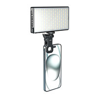 Mini lampe LED portable rechargeable ST-196 à clipser, batterie 3000 mAh, température de couleur réglable, pour studio vidéo, téléphone portable et appareil photo