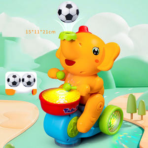 ของเล่นตีกลองรูปช้างสำหรับเด็กเล็กลูกบอลเป่าลูกบอลไฟฟ้าสากลล้อเดินเพื่อการศึกษาปฐมวัยของเล่นเพื่อพัฒนาการ - Product Image 5