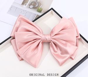 Satin de soie surdimensionné arc pince à ressort multicouche tridimensionnel élégant tempérament Sexy rayé <span class=keywords><strong>cheveux</strong></span> arc <span class=keywords><strong>Barrette</strong></span> - Product Image 6