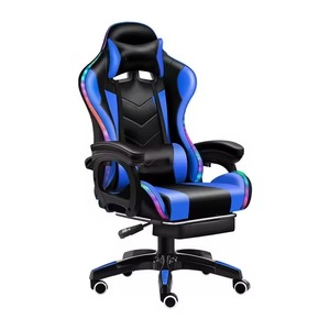 Fauteuil de Gamer Inclinable Coloré en Cuir Rose, Chaise de Course Predator RGB avec Lumières et Haut-parleurs, Fonction Massage - Product Image 2